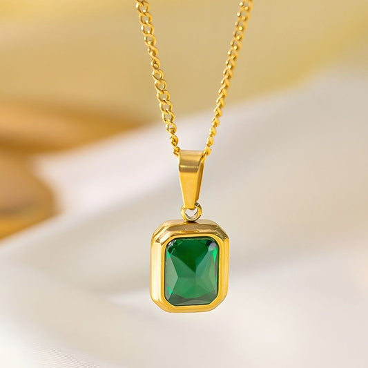 Emerald Rose Necklace