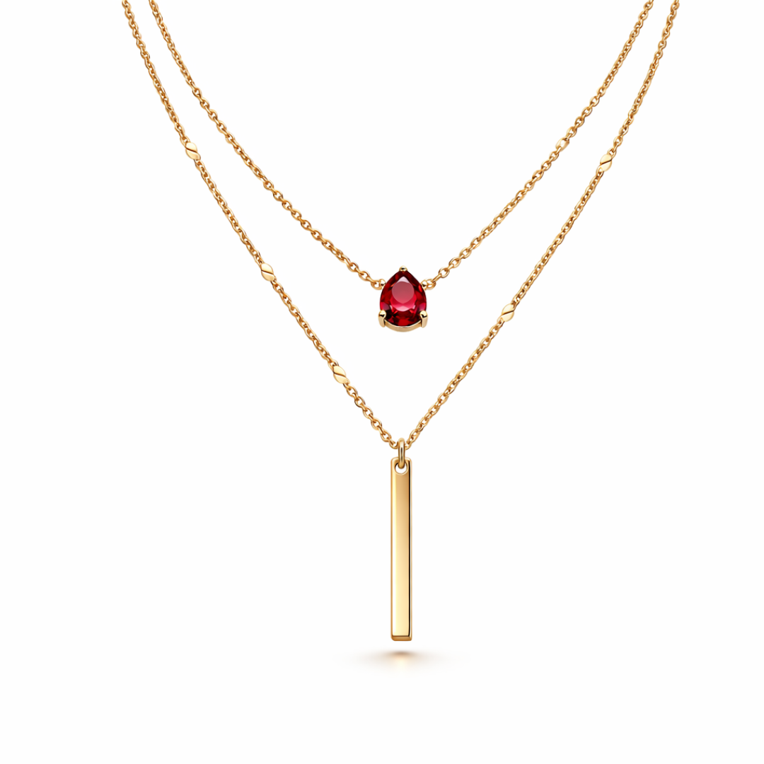 Scarlet Drizzle Necklace