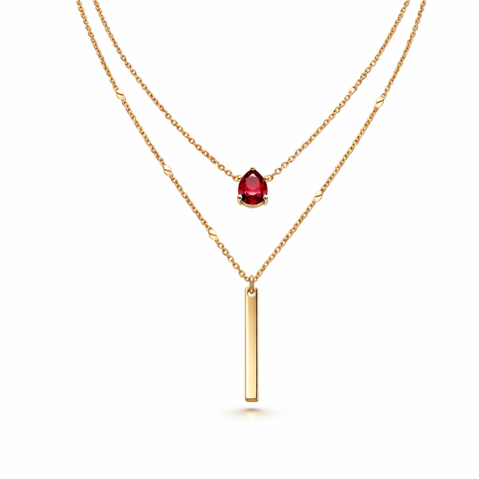 Scarlet Drizzle Necklace