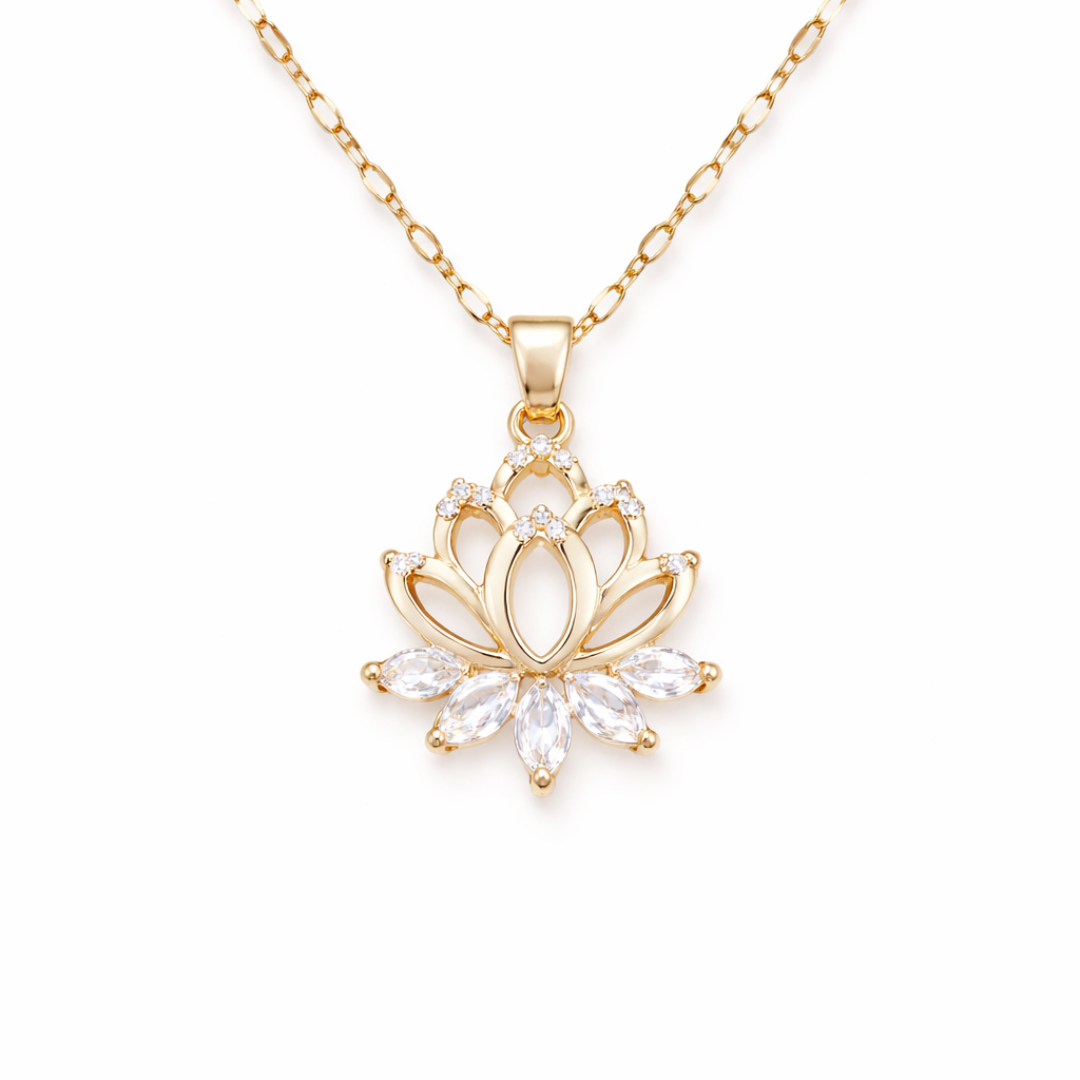 Lotus Zircon Necklace
