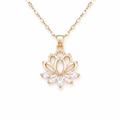 Lotus Zircon Necklace