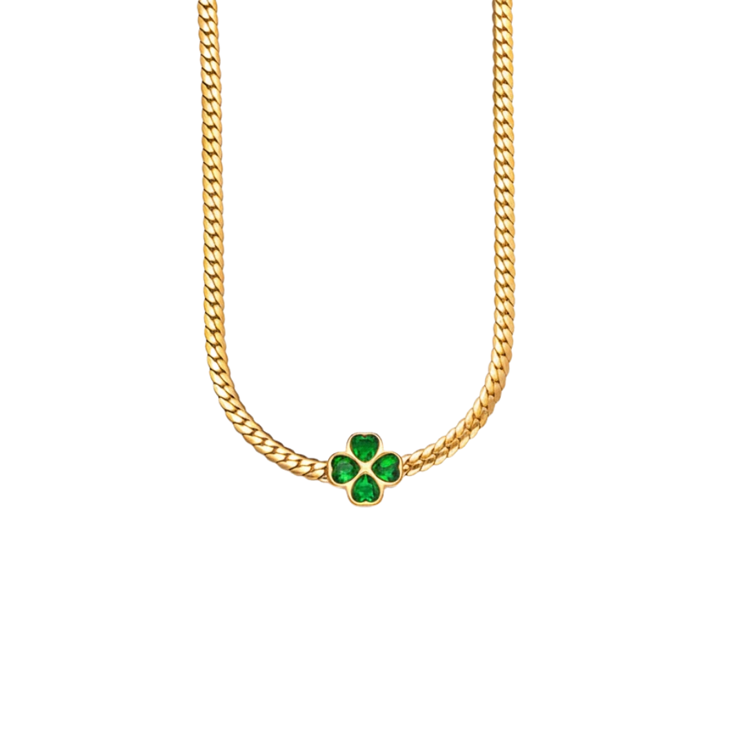 Emerald Clover Necklace