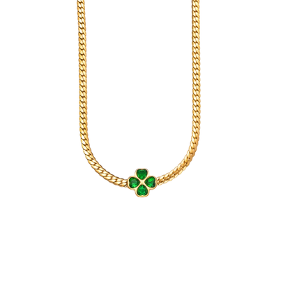 Emerald Clover Necklace