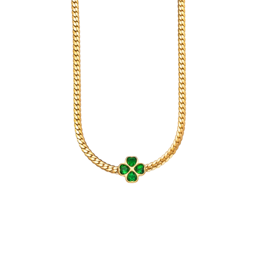Emerald Clover Necklace