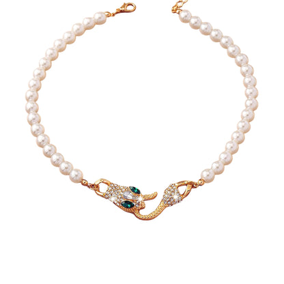 Serpent Pearl Necklace
