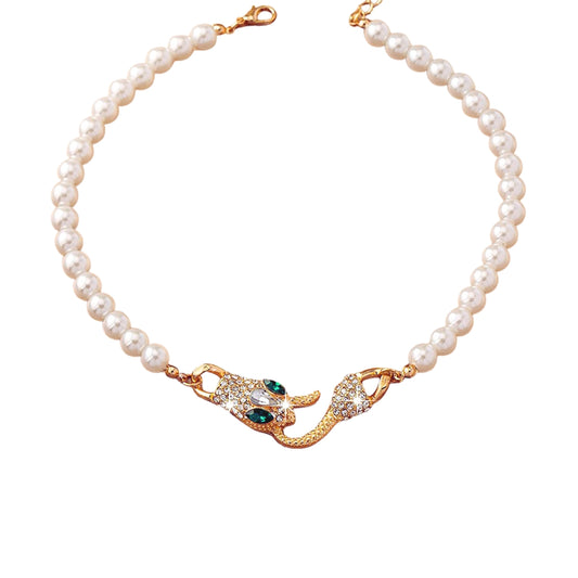 Serpent Pearl Necklace
