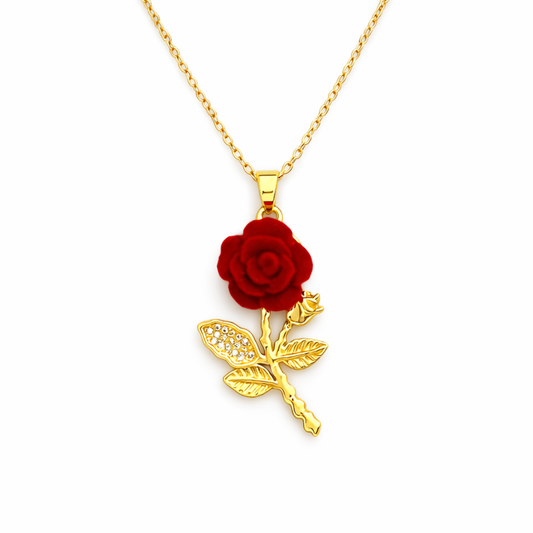 Velvet Rose Necklace