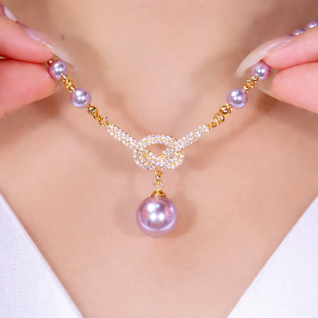 Purple Halo Necklace
