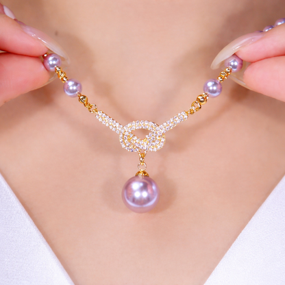Purple Halo Necklace