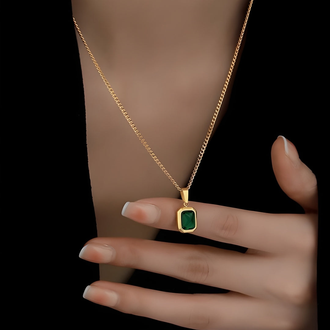 Emerald Rose Necklace