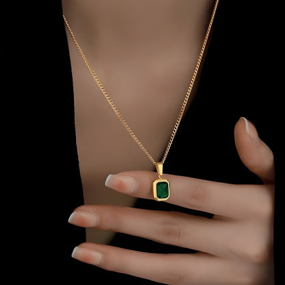 Emerald Rose Necklace