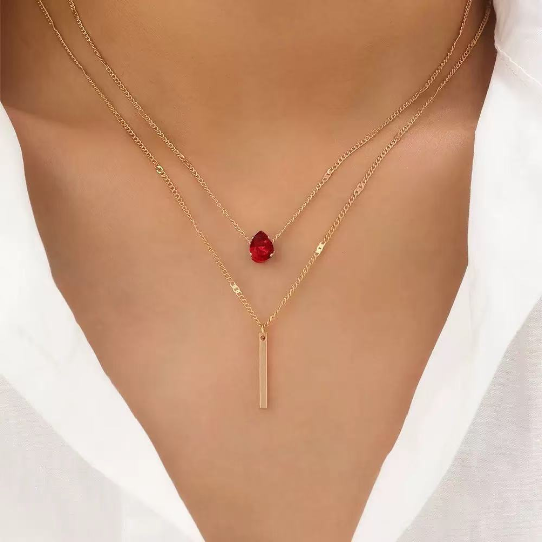 Scarlet Drizzle Necklace