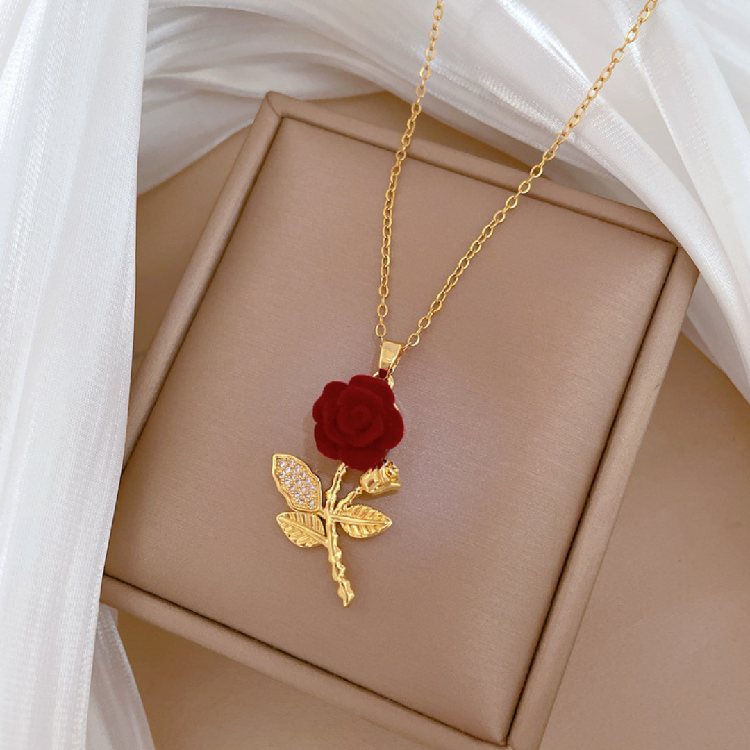 Velvet Rose Necklace