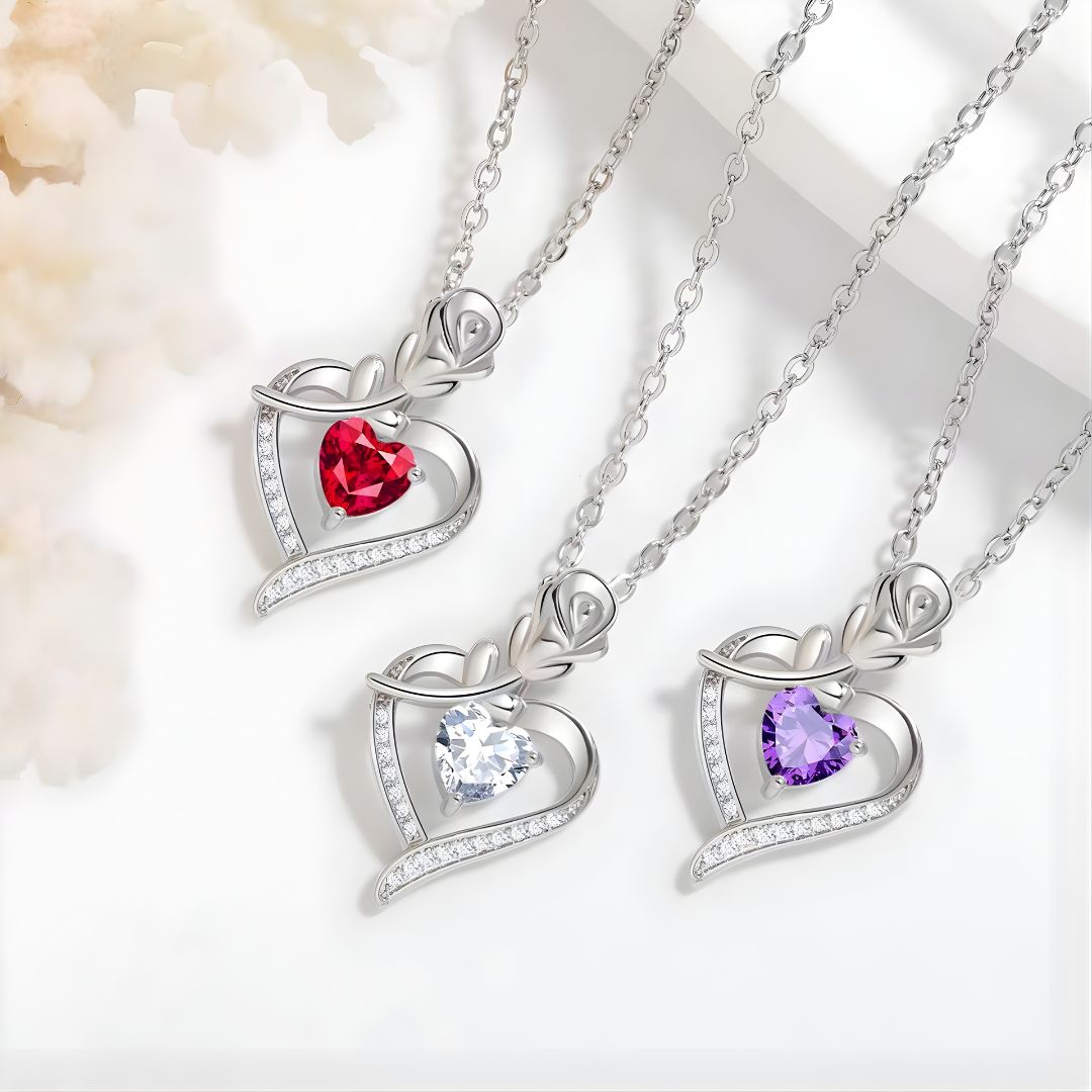 Roselle Heart Necklace
