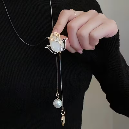 Opal Flower Necklace