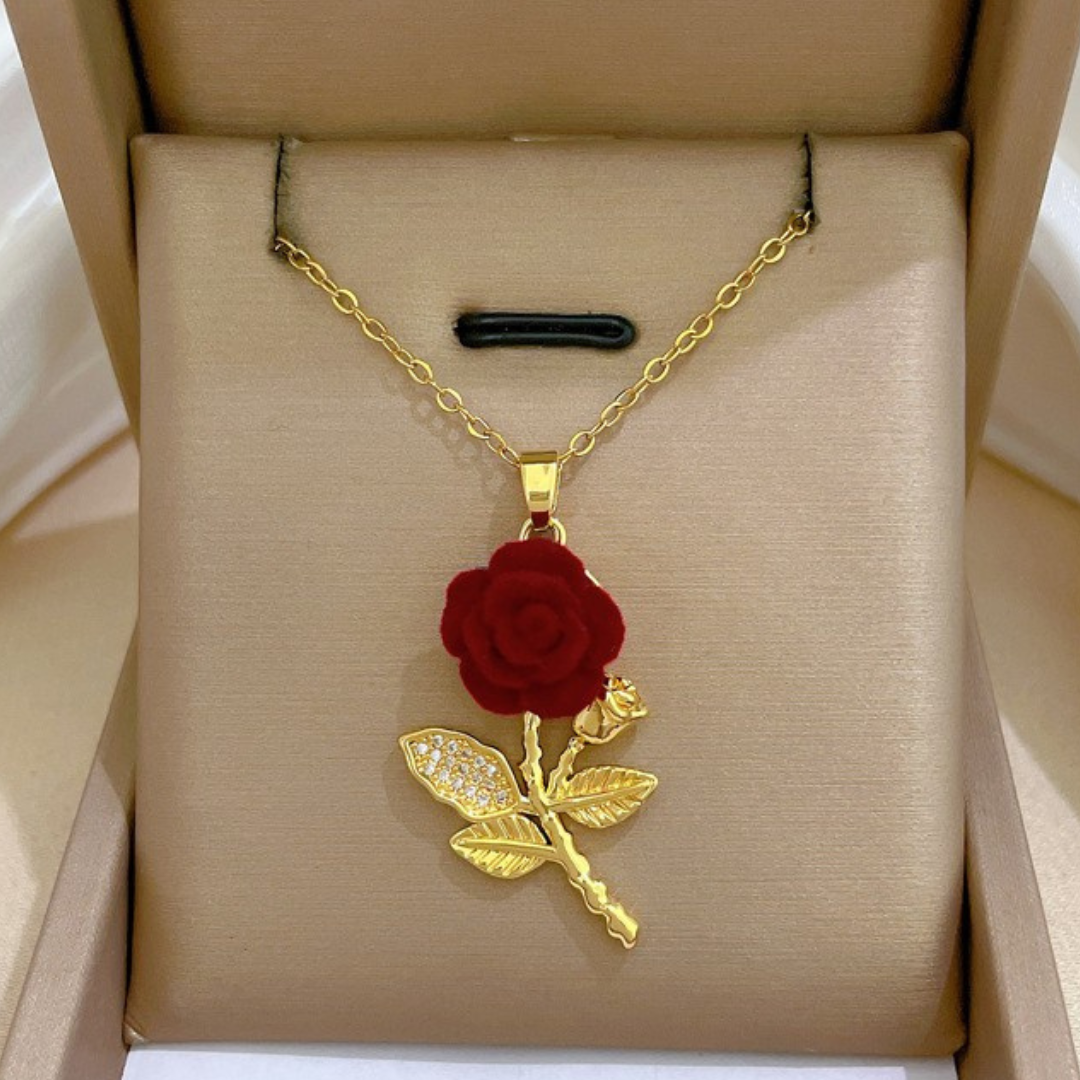 Velvet Rose Necklace