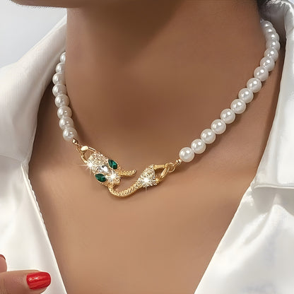 Serpent Pearl Necklace