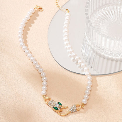 Serpent Pearl Necklace