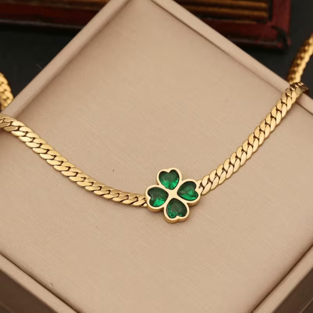 Emerald Clover Necklace
