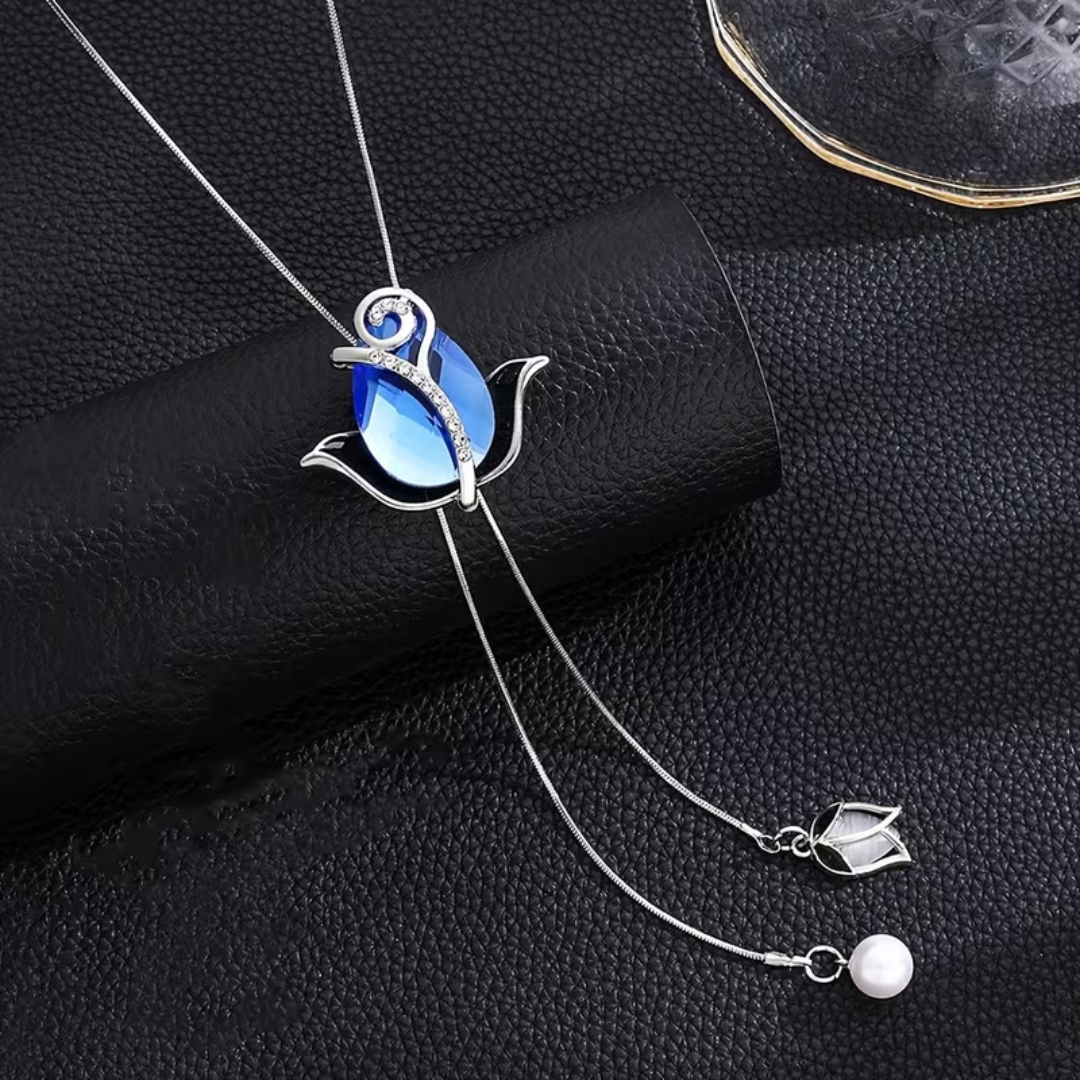 Opal Flower Necklace