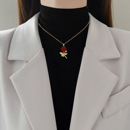 Velvet Rose Necklace