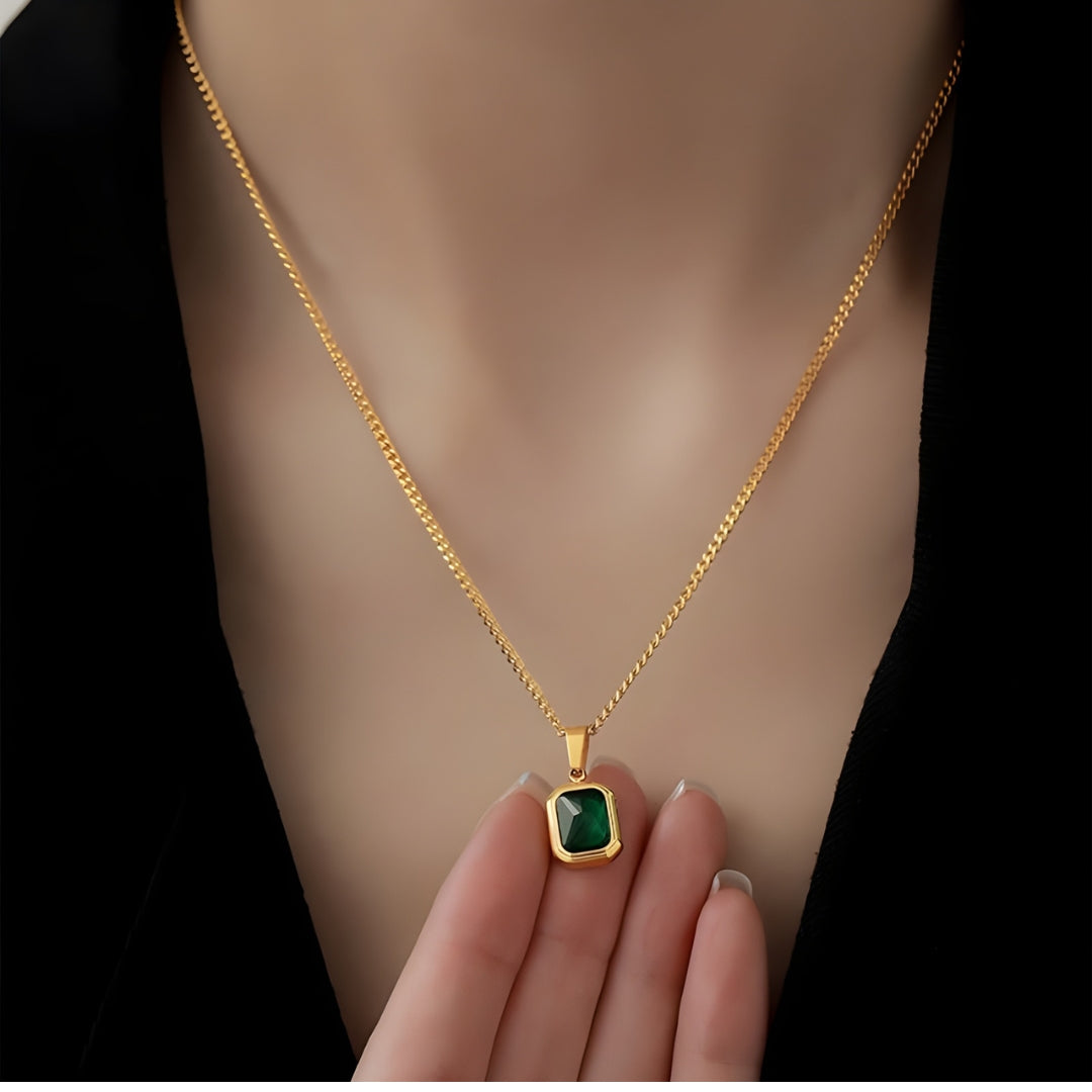 Emerald Rose Necklace