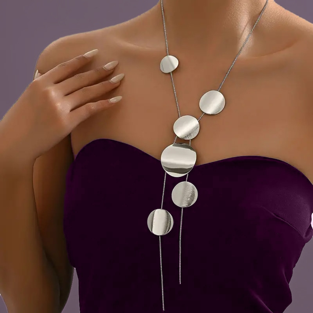 Velvet Disc Necklace