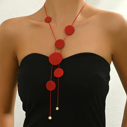 Velvet Disc Necklace