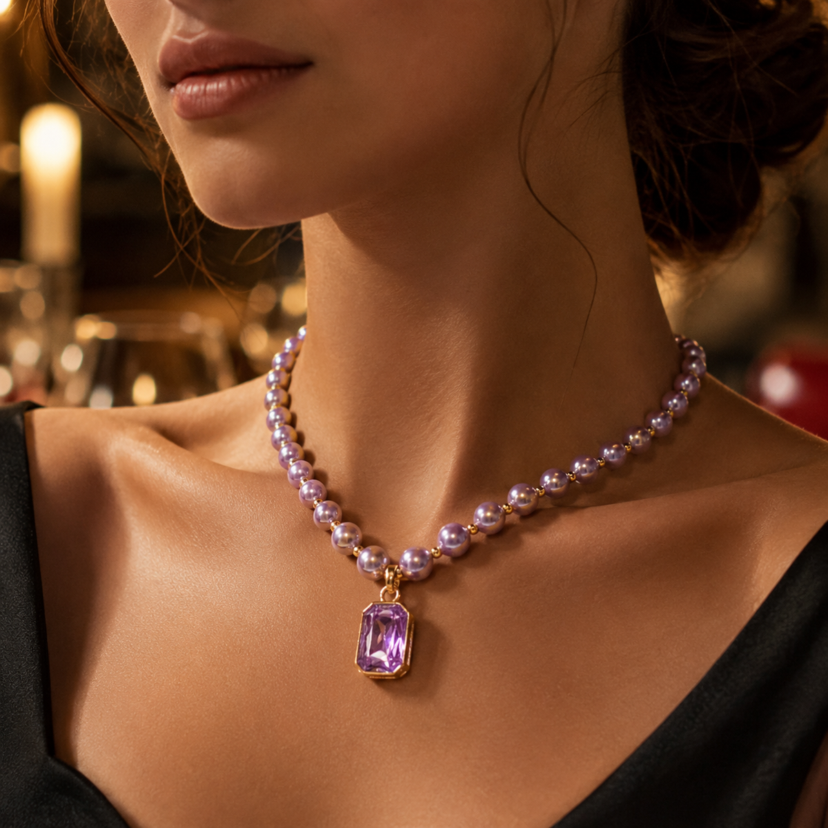 Noir Crystal Necklace