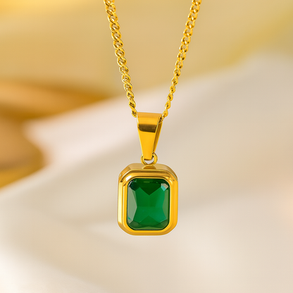 Emerald Rose Necklace