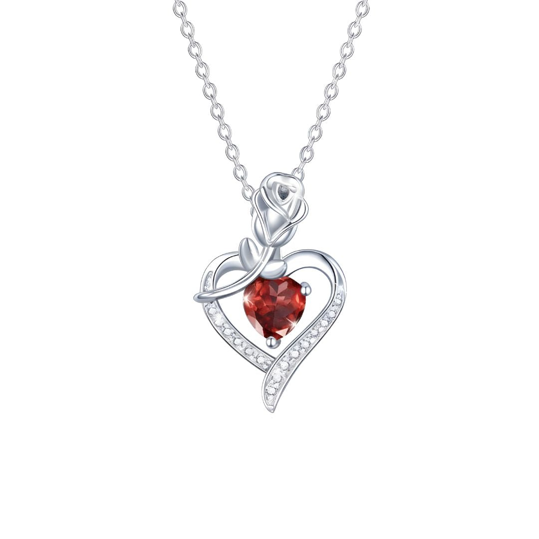 Roselle Heart Necklace